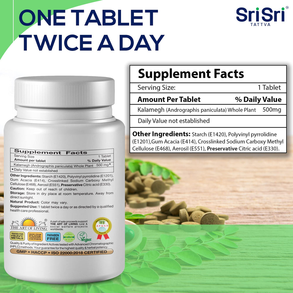 Sri Sri Products Andrographis Paniculata 500 mg - 60 Tablets - image 7