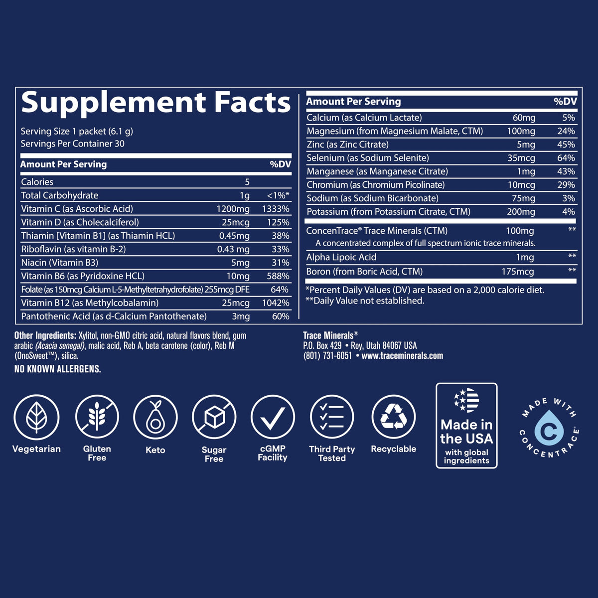 Trace Minerals Power Pak Electrolytes Orange Mango - 30 Packets - image 3