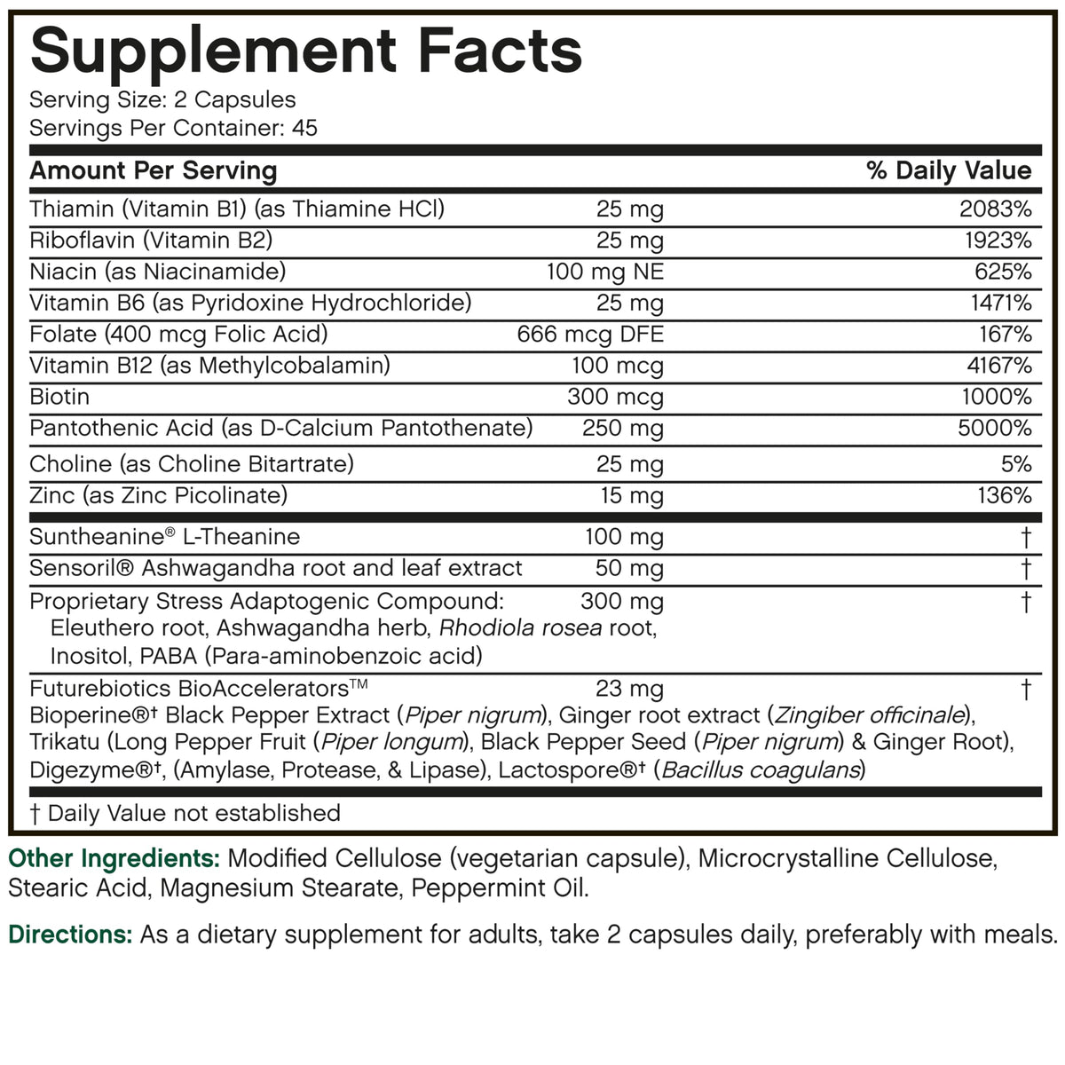 Futurebiotics StressAssist L-Theanine Ashwagandha Stress Complex - image 8