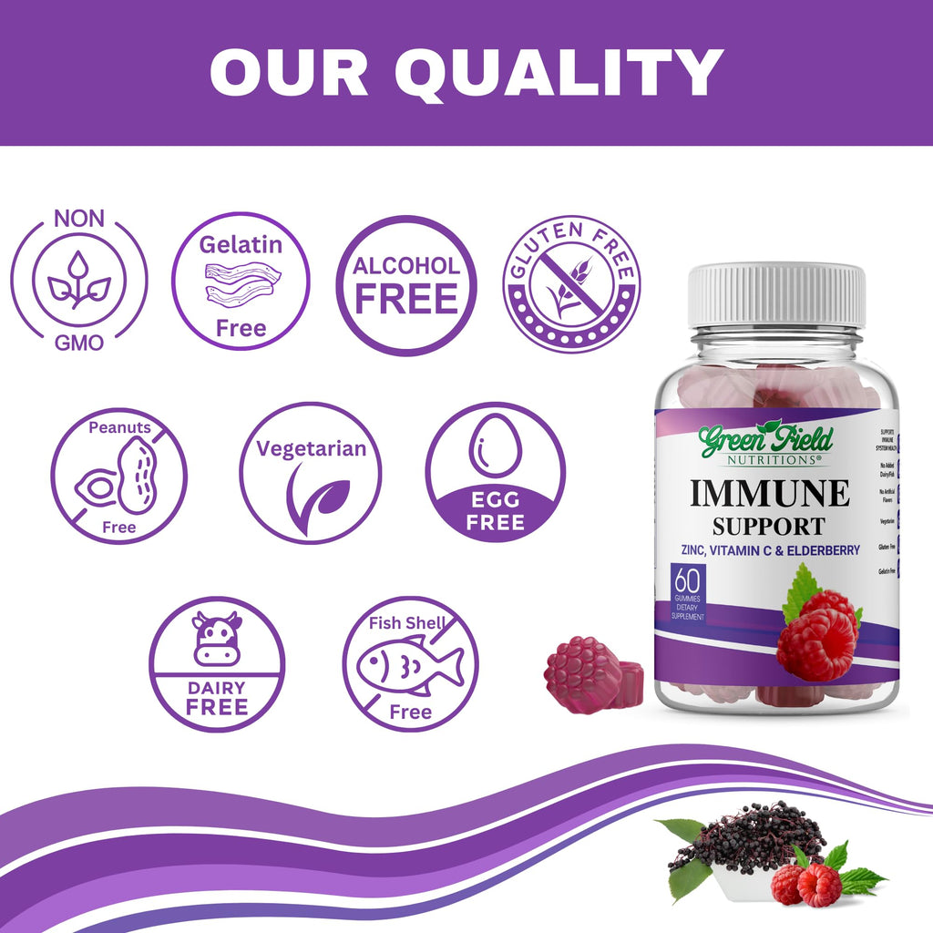 Greenfield Nutritions Halal Immune Support Elderberry Gummies - 60 Gummies - image 6