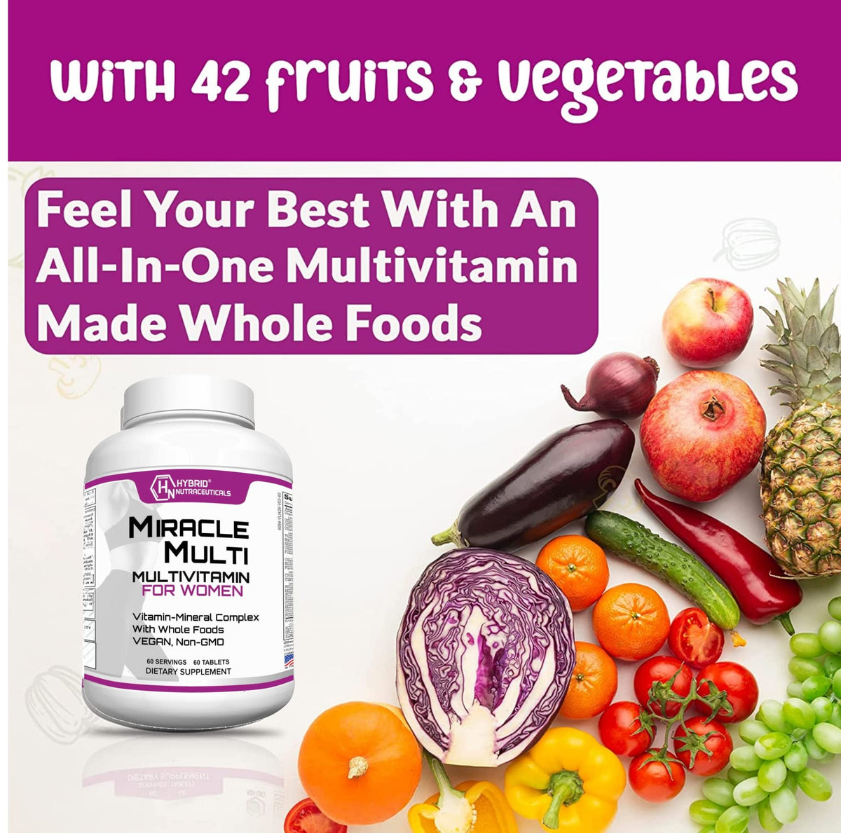 Hybrid Nutraceuticals MiracleMulti Women Multivitamin with Probiotics - image 4