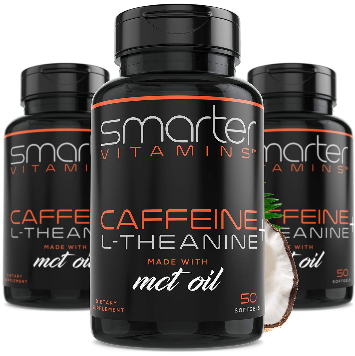 SmarterVitamins Caffeine Pills 200mg with L-Theanine - 150 Softgels