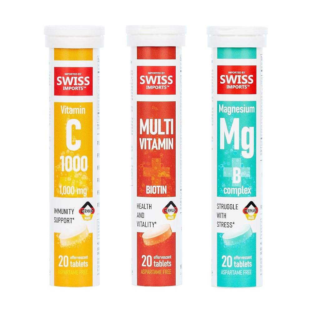 Swiss Imports Effervescent Variety Pack with Vitamin C 1000mg