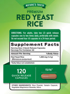 Nature's Truth Red Yeast Rice Herbal Supplement 1200 mg - 120 Capsules - image 2