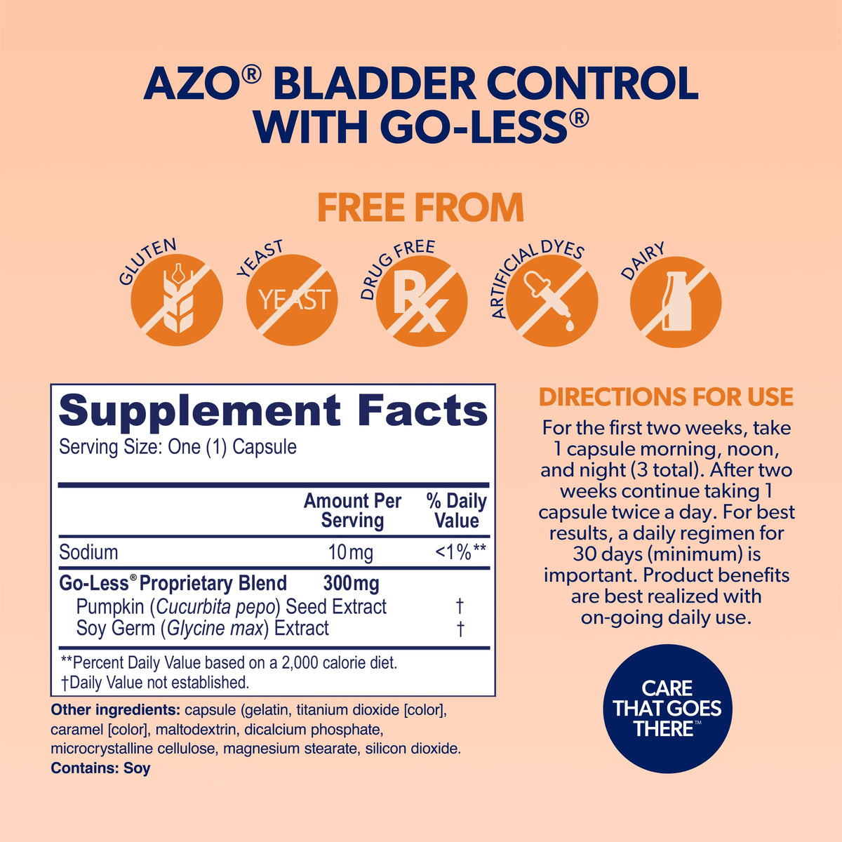 AZO Bladder Control with Go-Less & Weight Management - 48 Capsules - image 3