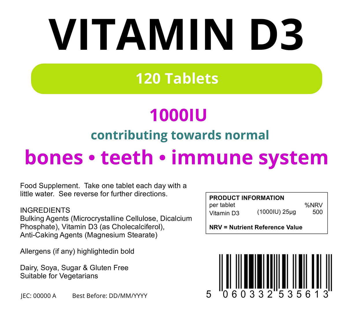 Lindens Vitamin D3 5000 IU - 150 Capsules - image 5
