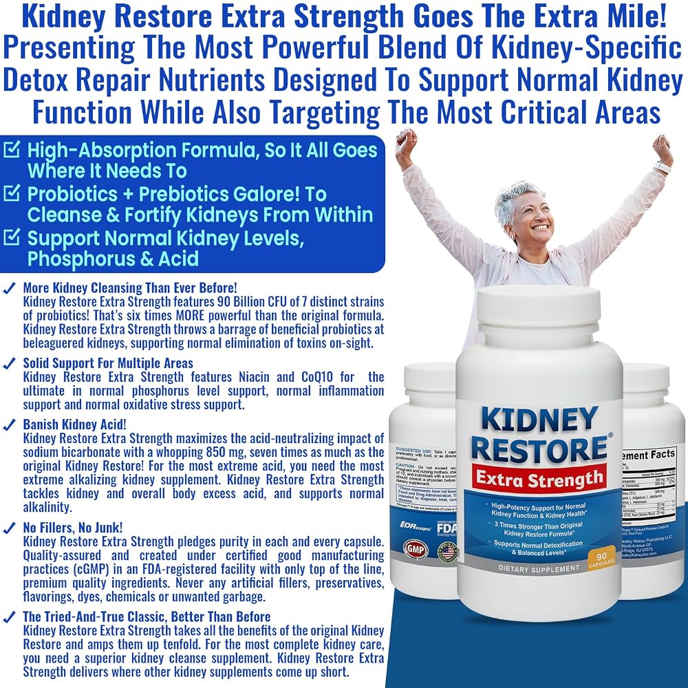 Kidney Restore Kidney Cleanse Detox & Repair - 90 Capsules - image 5