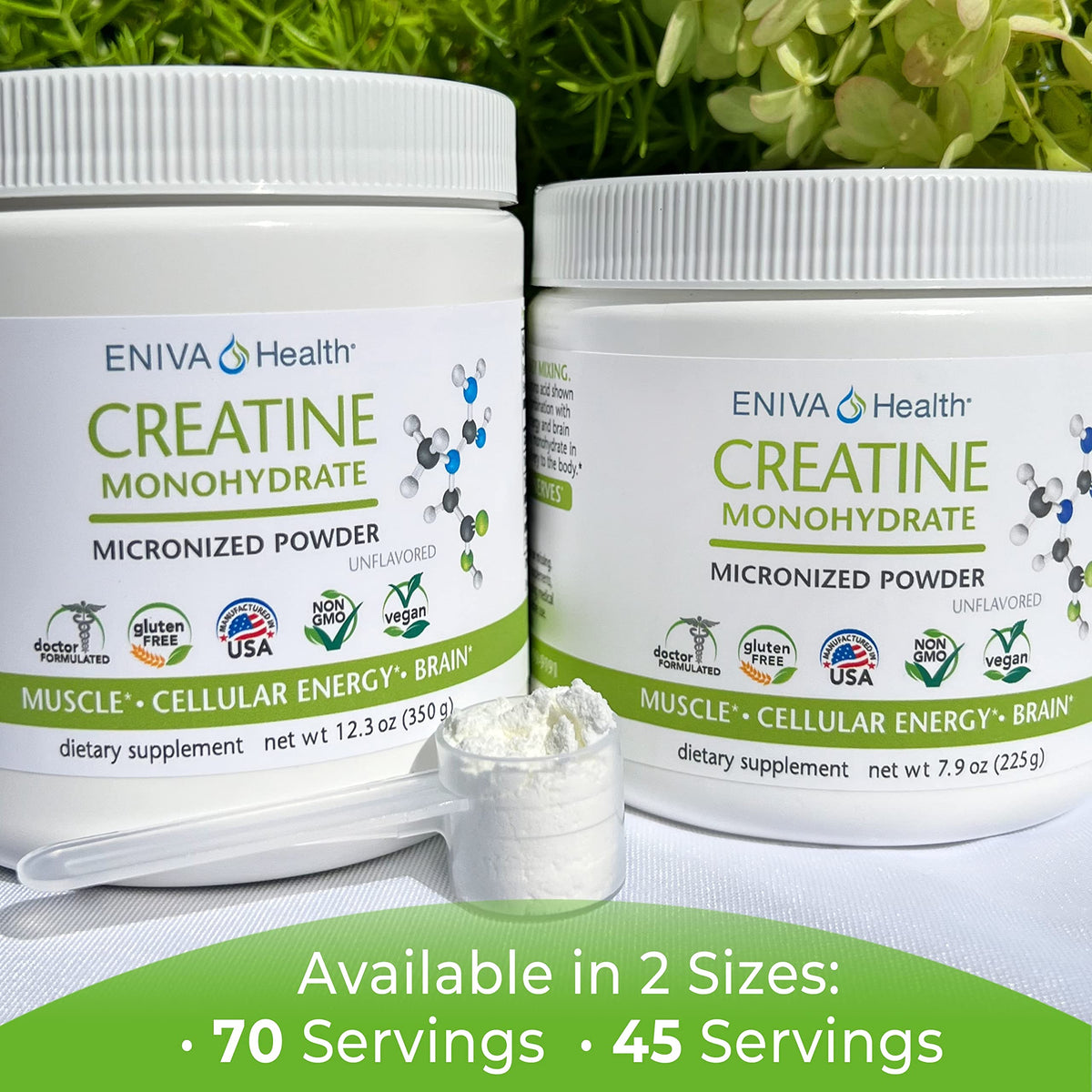Eniva Creatine Monohydrate Powder Muscle Support - 70 Servings - image 8