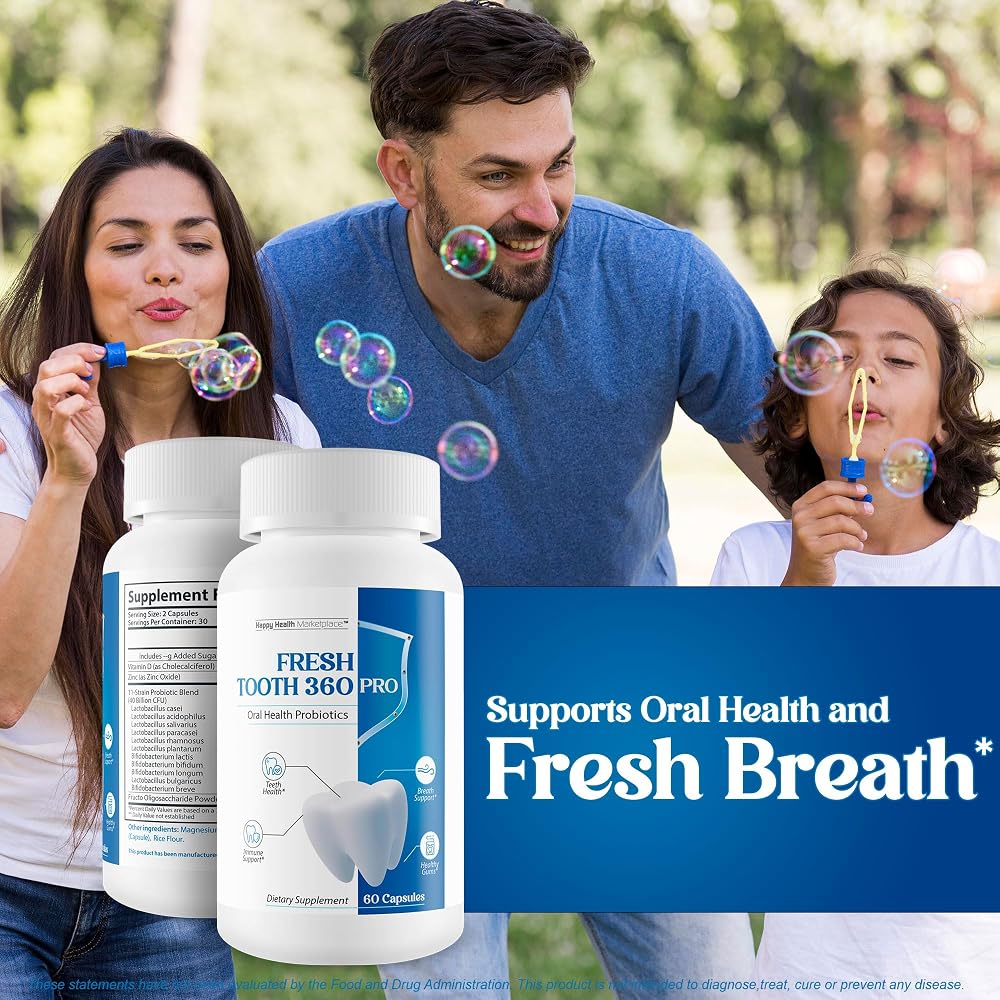 Happy Health Marketplace Fresh Tooth 360 Pro Oral Probiotics - 60 Capsules - image 6