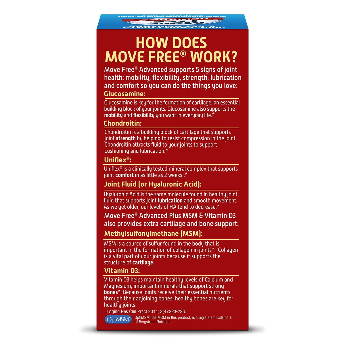 Move Free Advanced Plus MSM and Vitamin D3 Joint Supplement - 320 Tablets - image 2