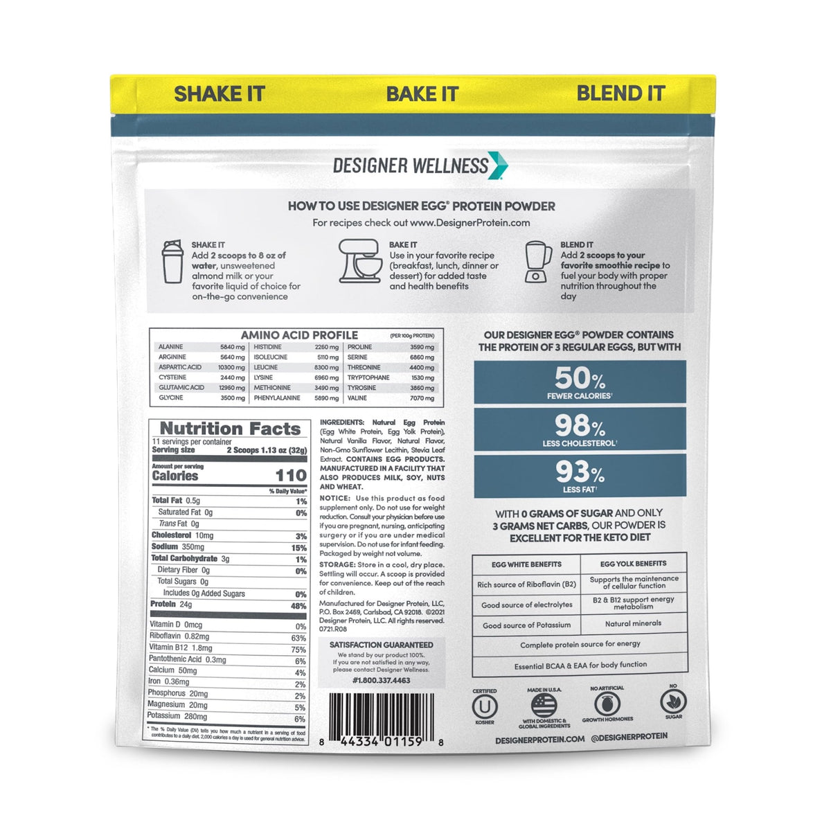 Designer Wellness, Designer Egg Protein Powder