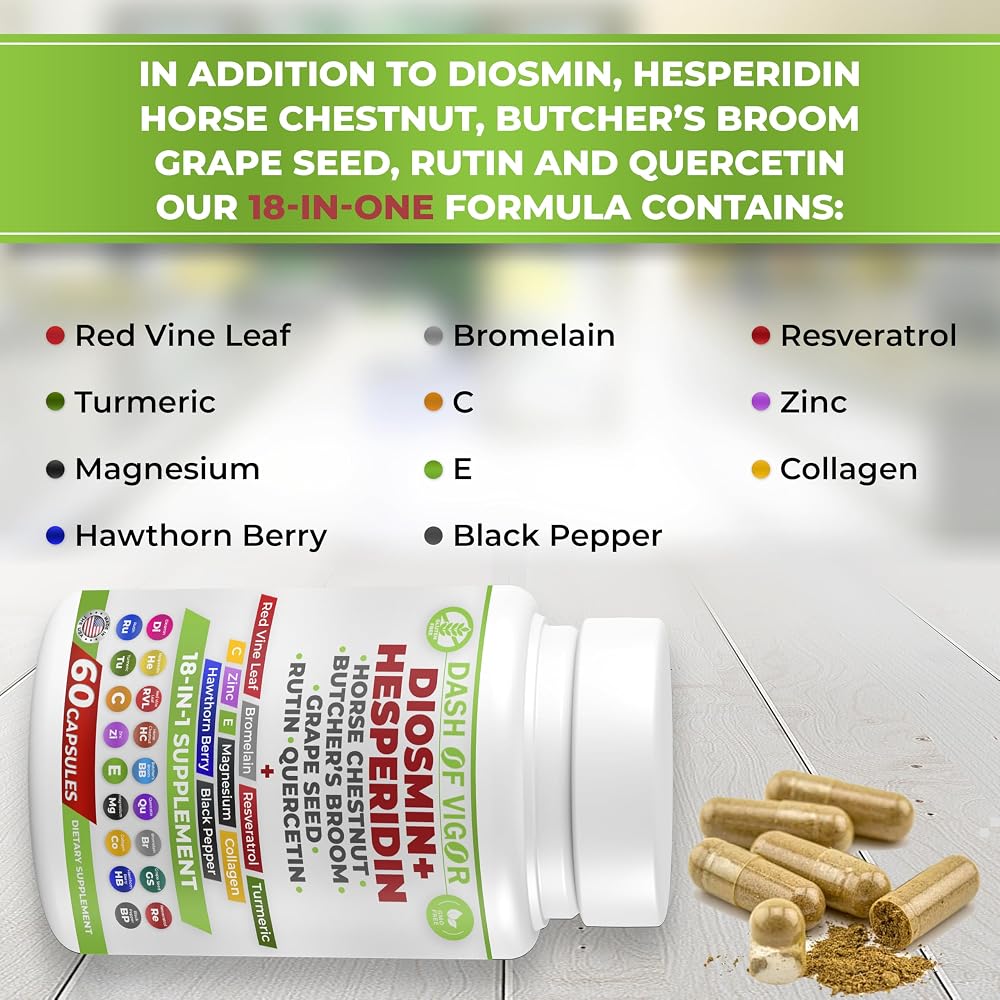 Dash of Vigor 18-in-1 Diosmin Hesperidin Supplement - 60 Capsules - image 4