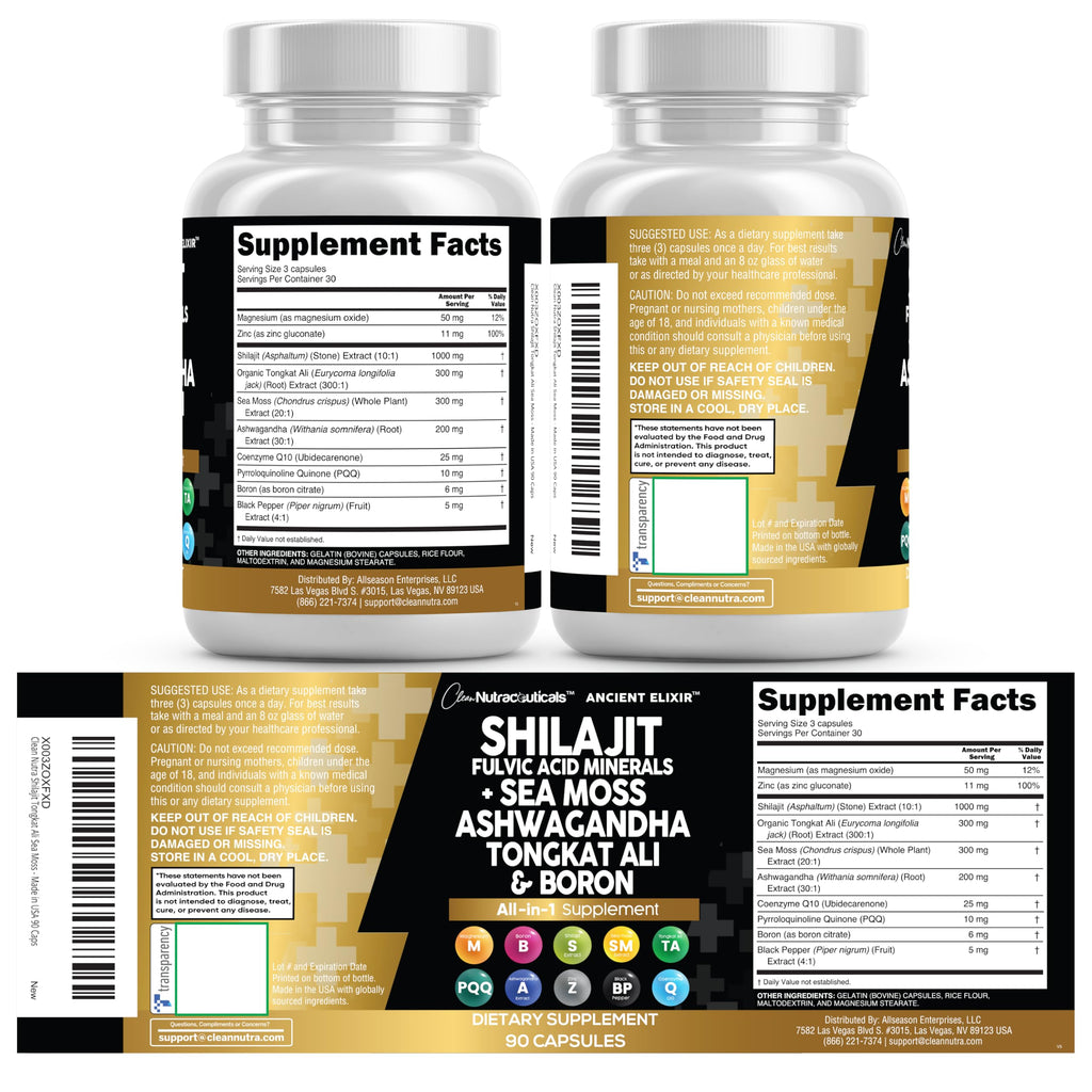 Clean Nutraceuticals Shilajit Supplement with Tongkat Ali - 90 Capsules - image 9