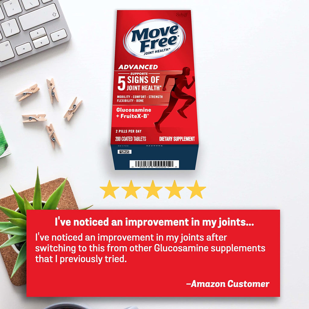 Move Free Advanced Glucosamine Chondroitin Joint Support - 200 Tablets - image 6