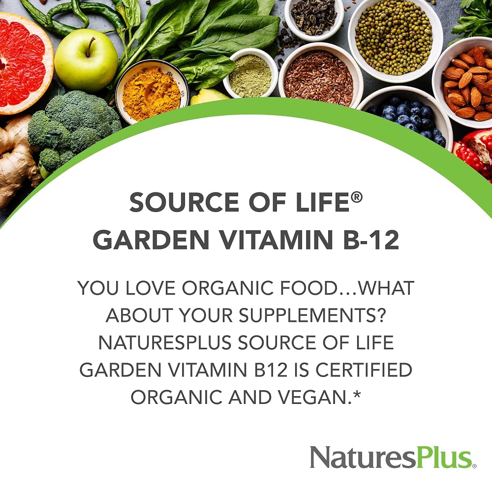 Nature's Plus Source of Life Garden Vitamin B12 - 60 Capsules - image 2