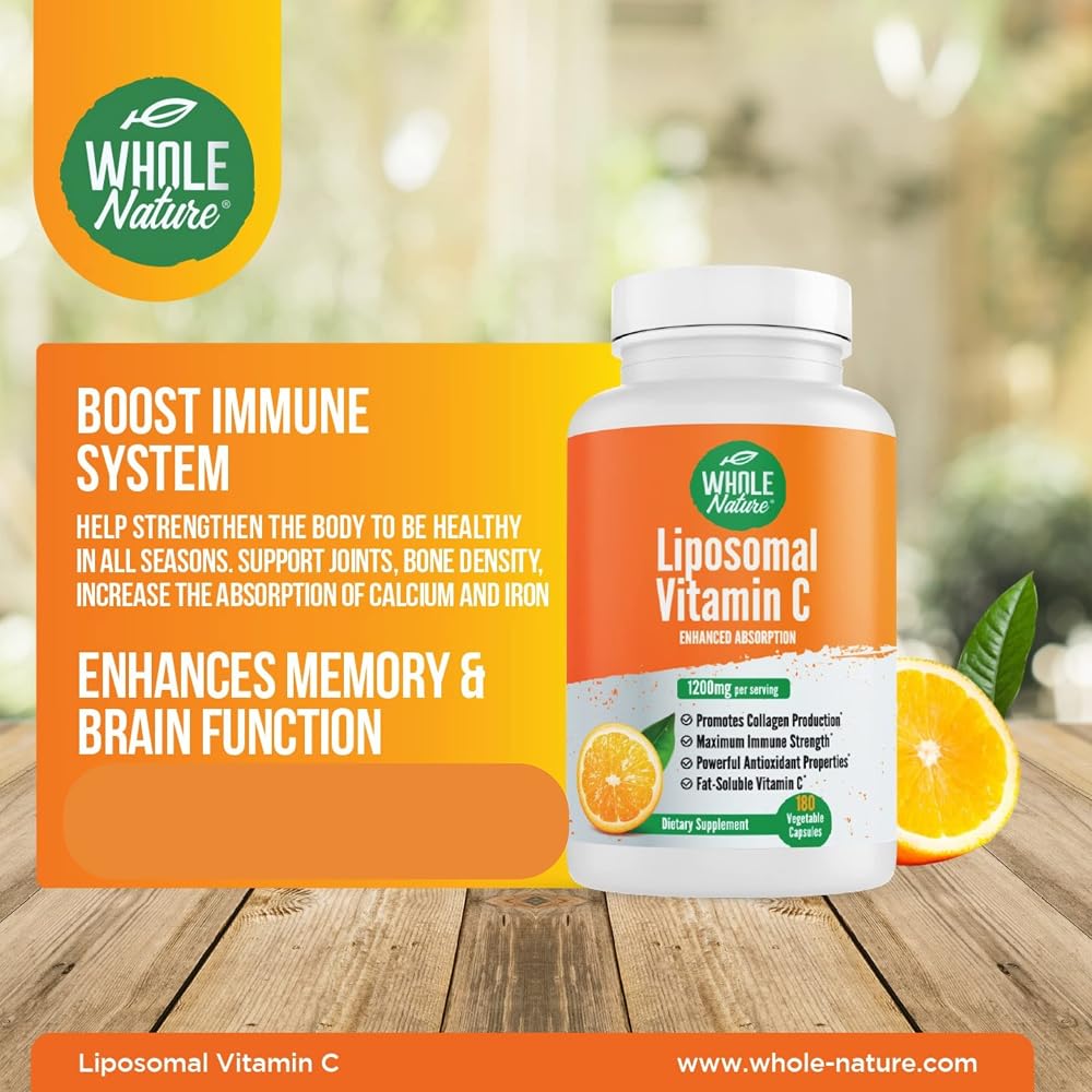 Whole Nature Liposomal Vitamin C Supplement Pills 1200 mg - High - image 9