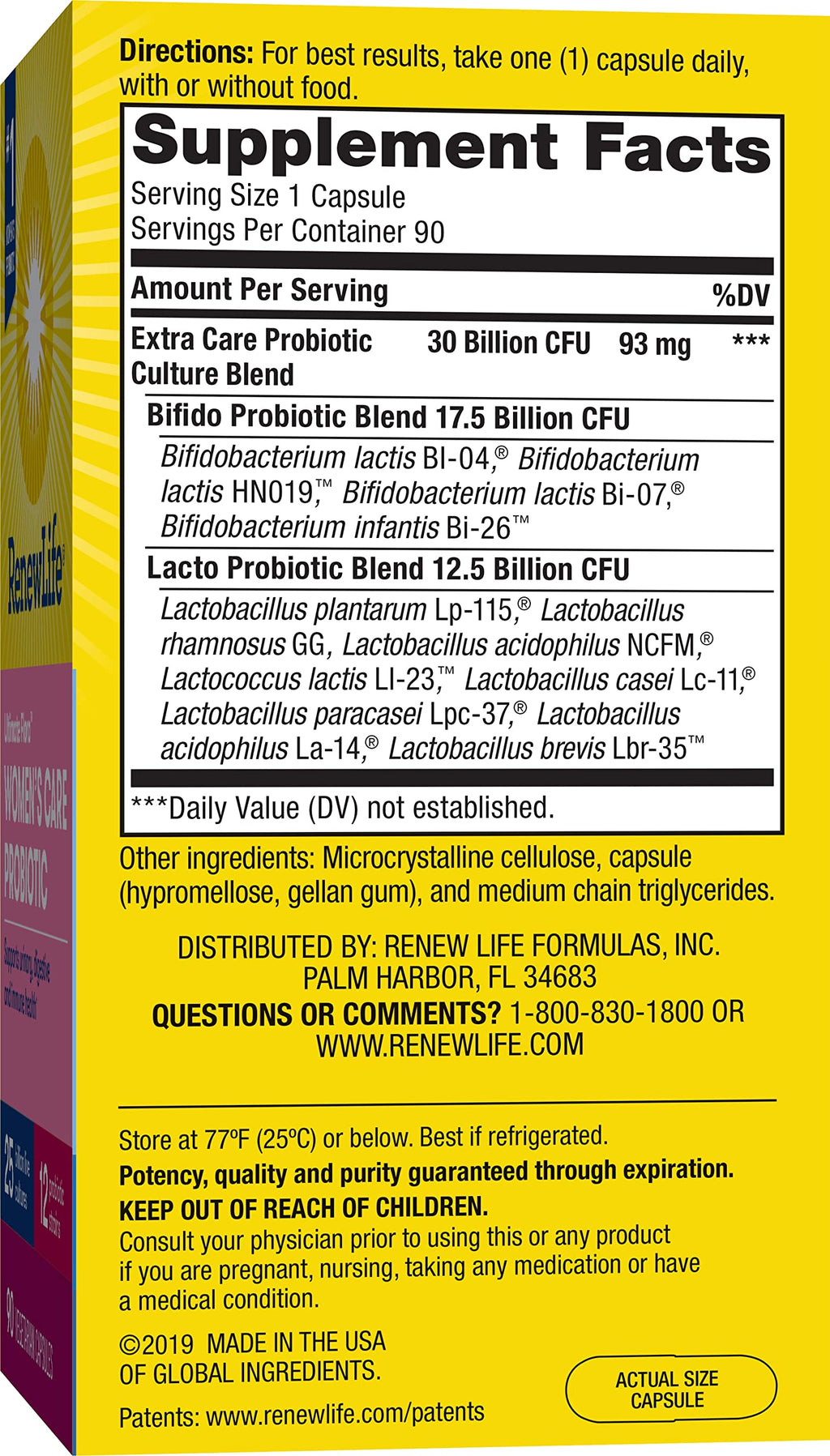Renew Life Ultimate Flora Women's Care Probiotic 25 Billion CFU - 90 Capsules - image 8