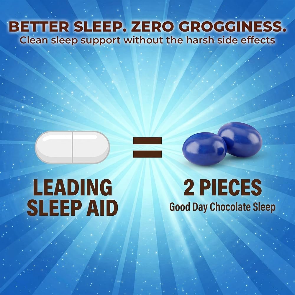 Good Day Chocolate Dark Chocolate Sleep Aid with Melatonin - 160 Count - image 3