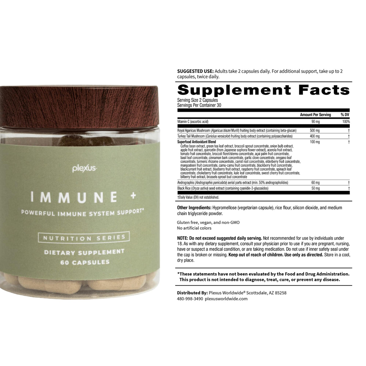 Plexus Immune + Immune Support - 60 Capsules - image 3