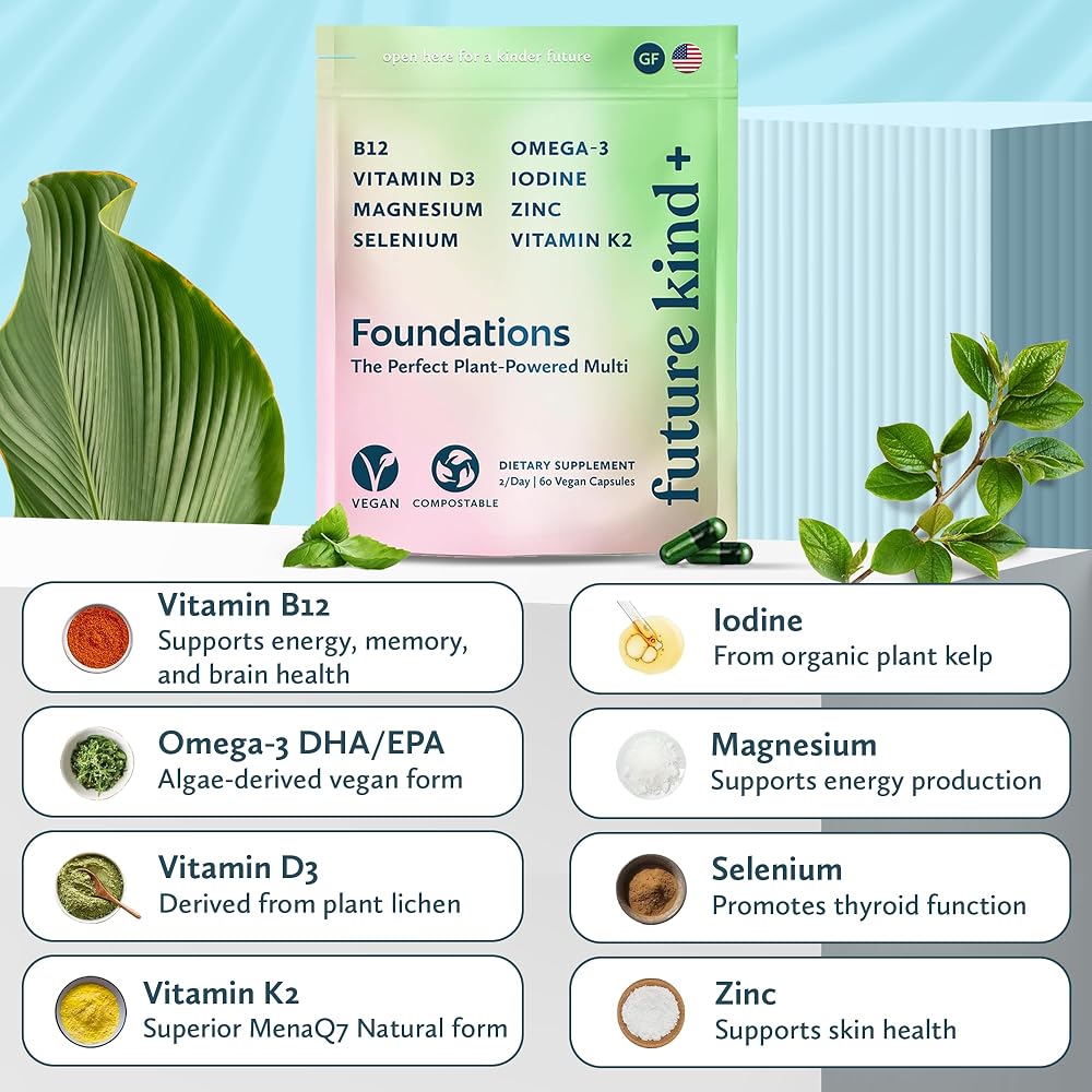 Future Kind Foundations Multivitamin for Women & Men, Vegan - 60 Capsules - image 7