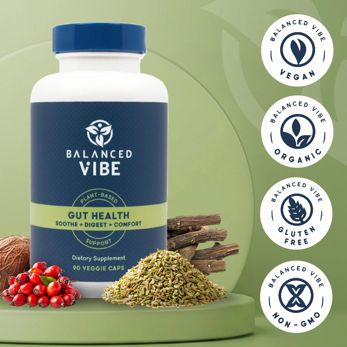 Balanced Vibe 7-in-1 Gut Health Supplement - 90 Capsules - image 6