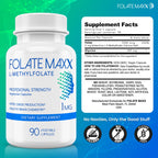 FOLATE MAXX L-Methylfolate 1mg Supplement - 180 Vegetarian Capsules - image 4