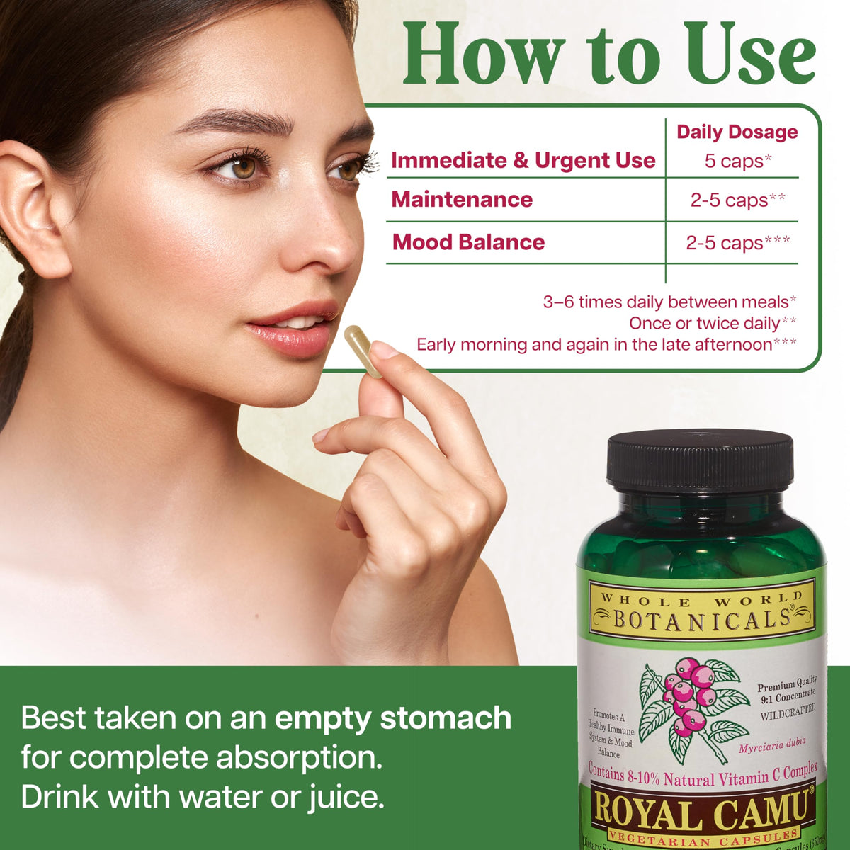 Whole World Botanicals Royal Camu Vitamin C - 140 Capsules - image 4