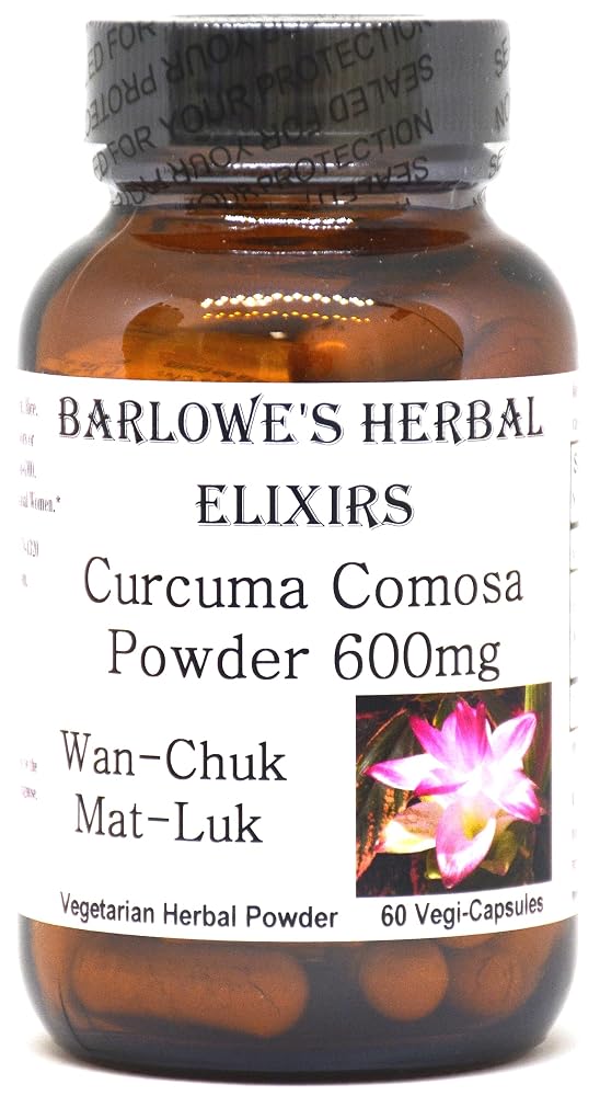 Barlowe's Herbal Elixirs Curcuma Comosa 600mg - 60 Vegetarian Capsules