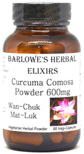 Barlowe's Herbal Elixirs Curcuma Comosa 600mg - 60 Vegetarian Capsules