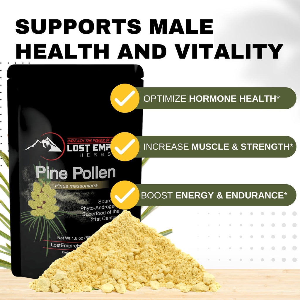 Lost Empire Herbs Pine Pollen Powder Wild Harvested - 50g - image 3