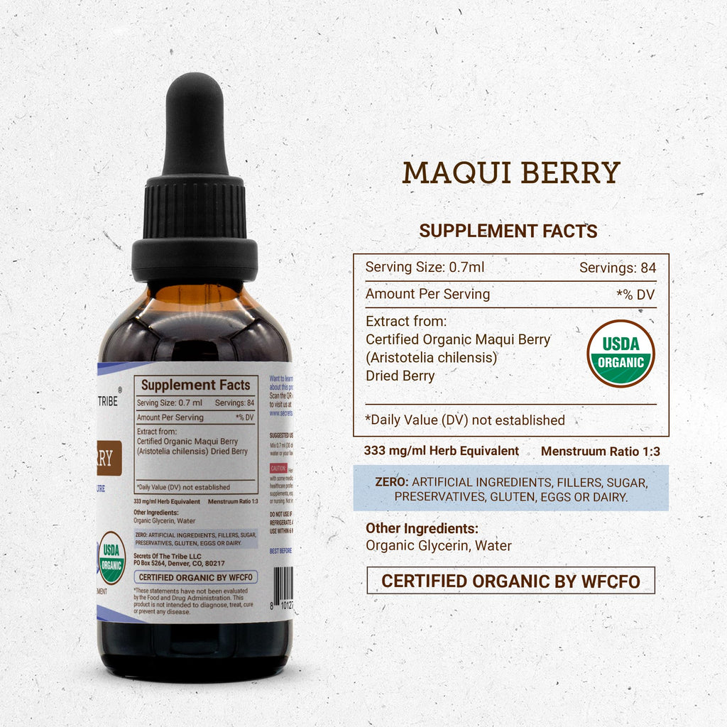Secrets of the Tribe Maqui Berry Tincture Cardiovascular Support - 2 FL OZ - image 4