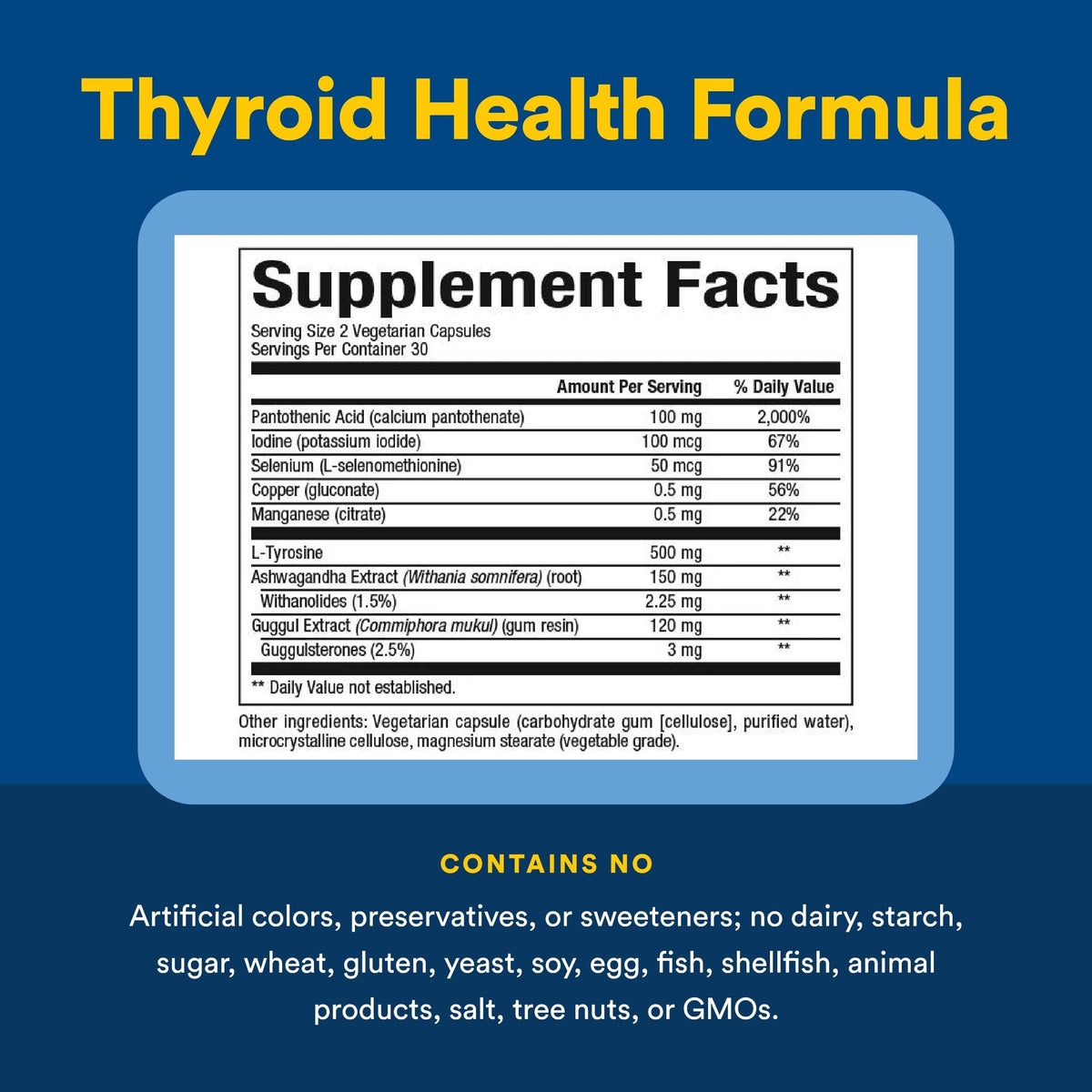 Natural Factors Thyroid Health Formula with L-Tyrosine - 60 Vegetarian Capsules - image 4
