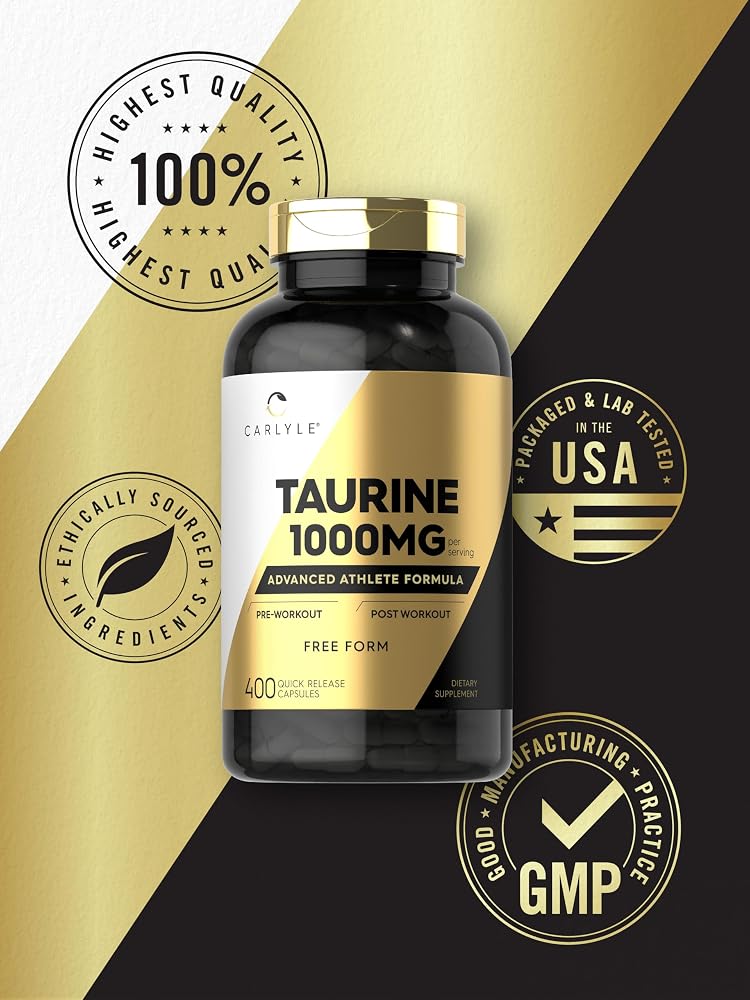 Carlyle Taurine 1000mg - 400 Capsules - image 6