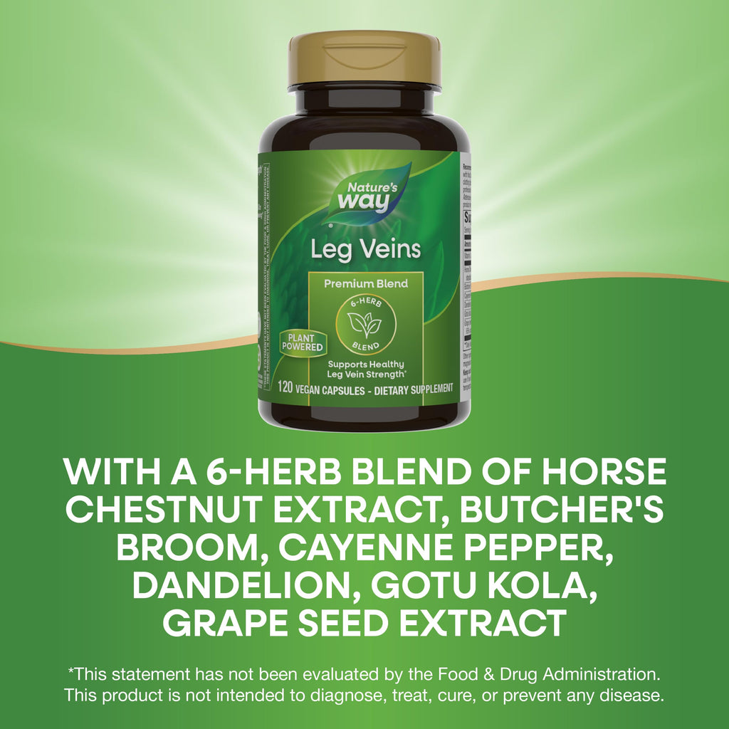 Nature's Way Leg Veins Support Blend - 120 Vegetarian Capsules - image 5
