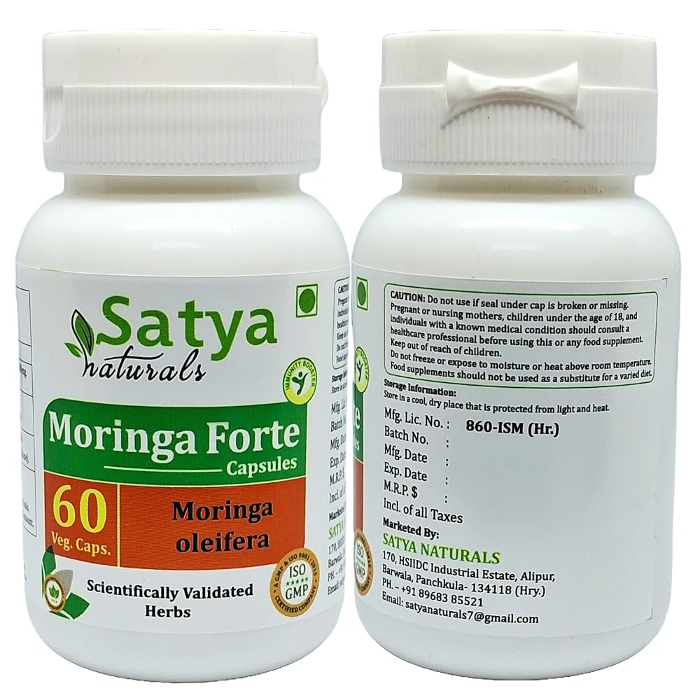 Satya Naturals Moringa Forte Capsules 500 mg. 60 Veg. Capsule