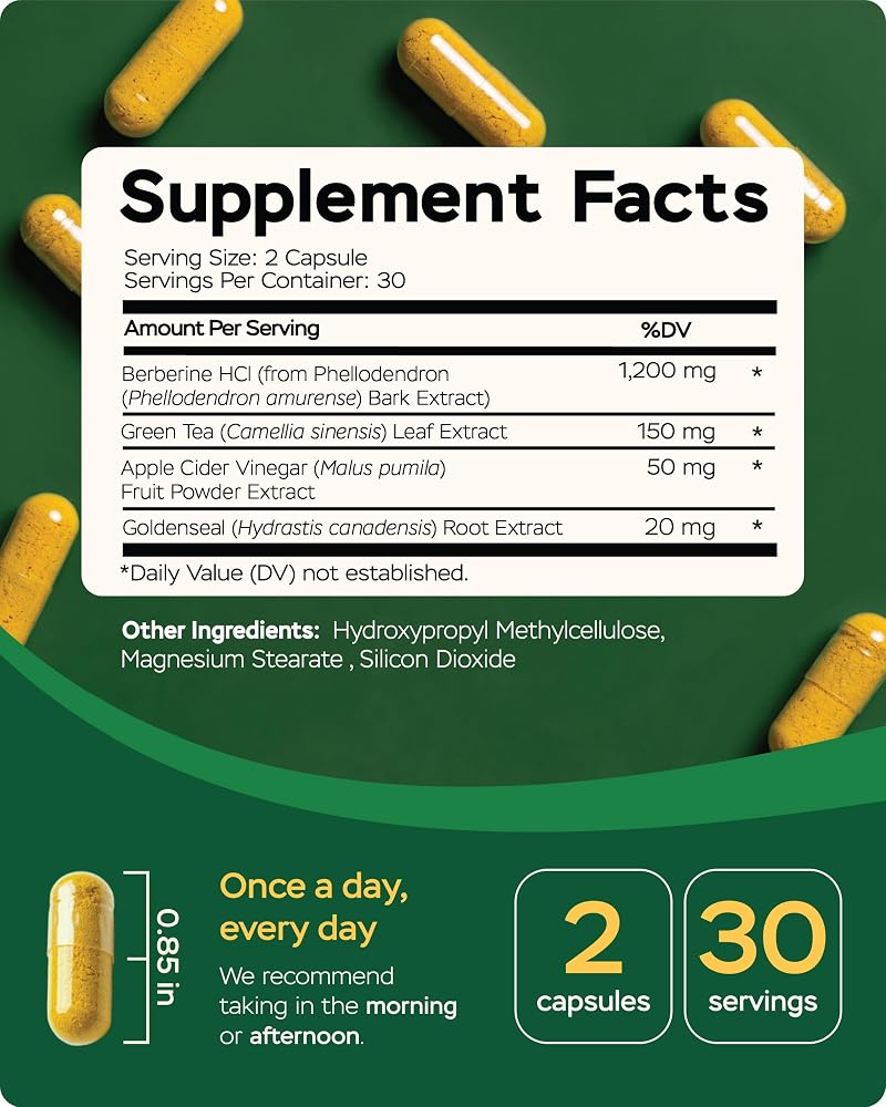 4Well Products Berberine HCL & Japanese Green Tea Extract 150mg