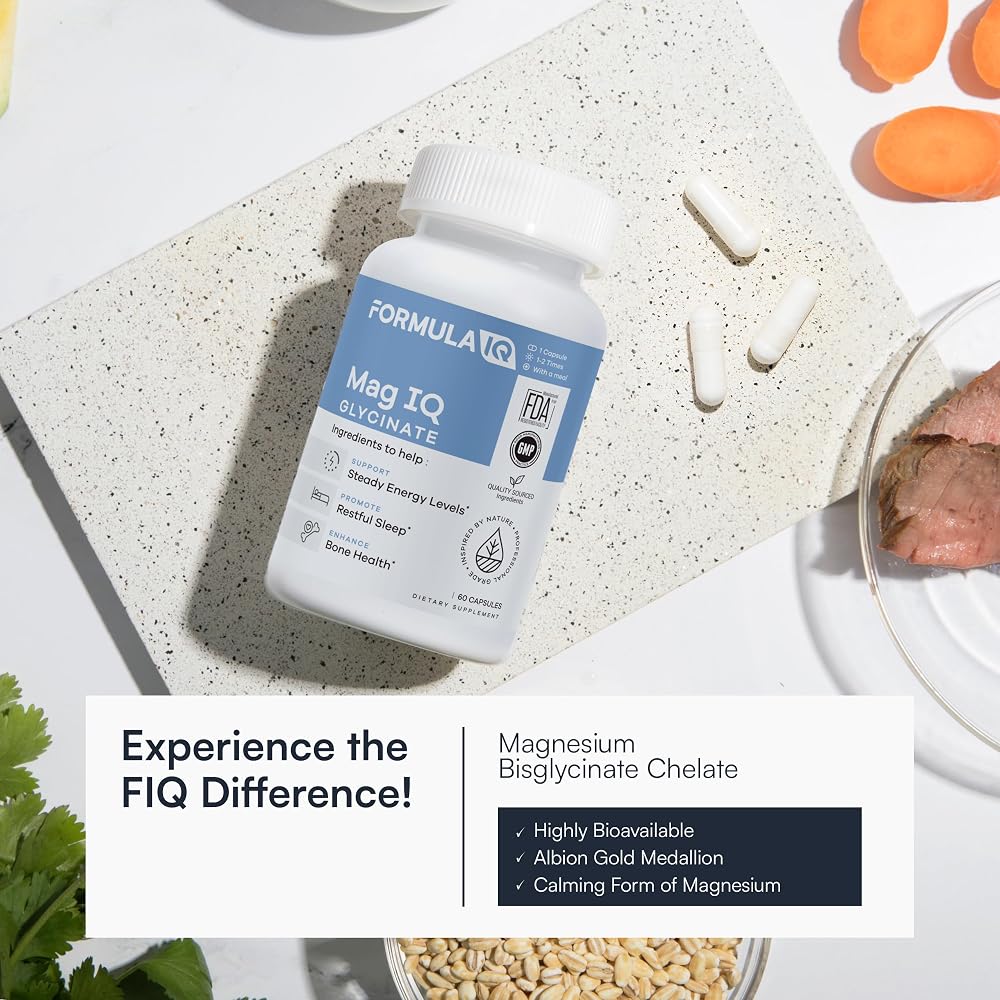 FIQ Mag IQ Magnesium Bisglycinate Chelate - 60 Capsules - image 3
