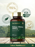 Carlyle Ginkgo Biloba Extra Strength - 200 Vegetarian Tablets - image 6