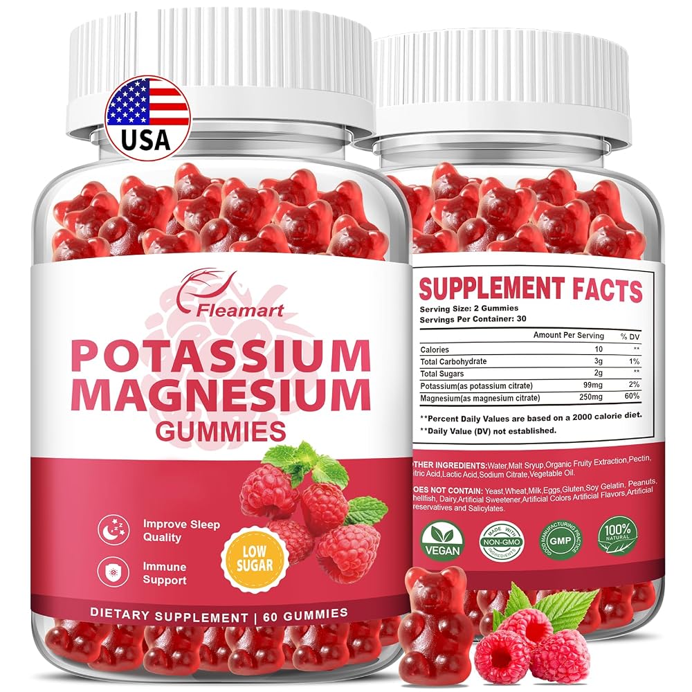 Fleamart Potassium Magnesium Gummies High Absorption Magnesium