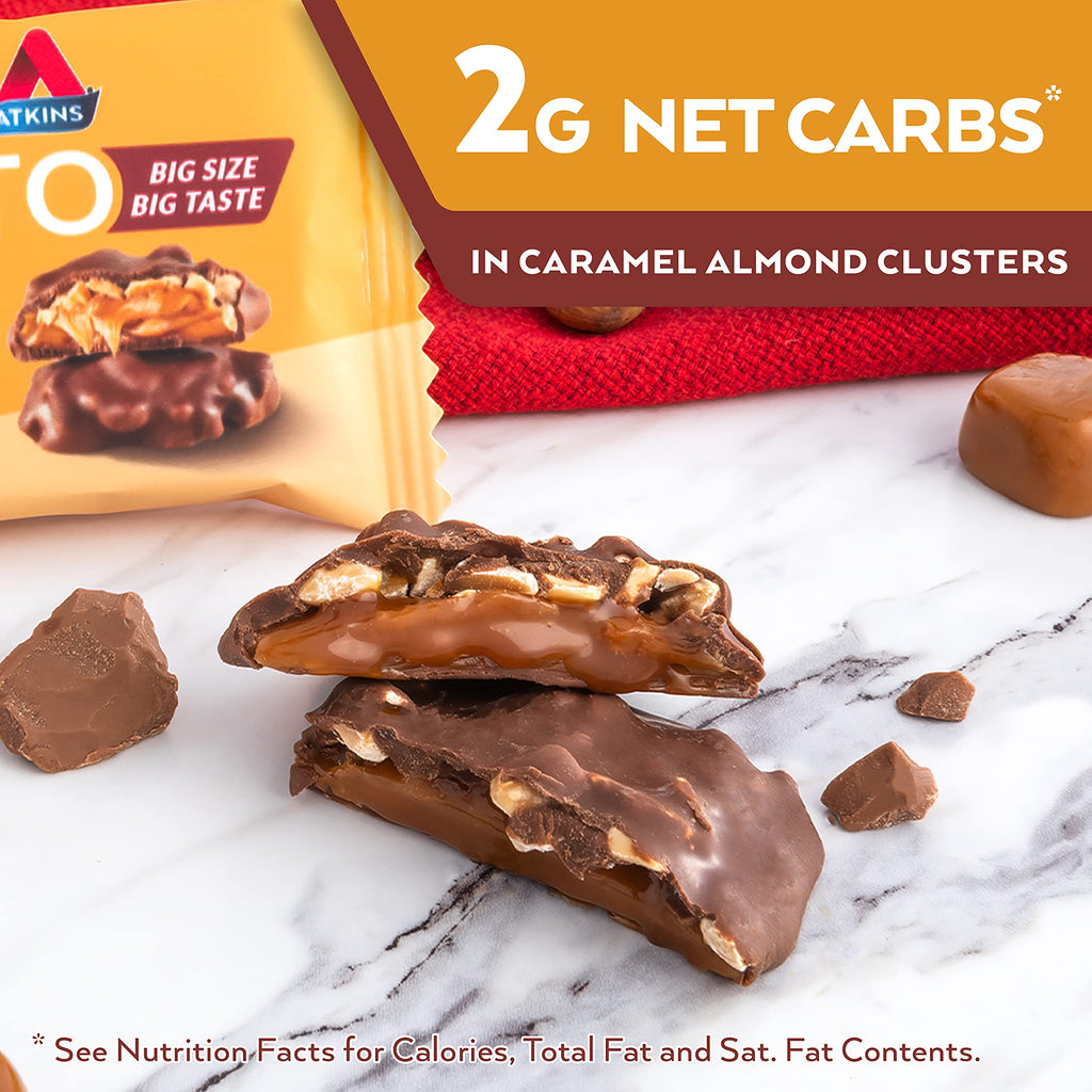Atkins Caramel Almond Clusters Keto Nutrition Bar - 8 Count - image 5