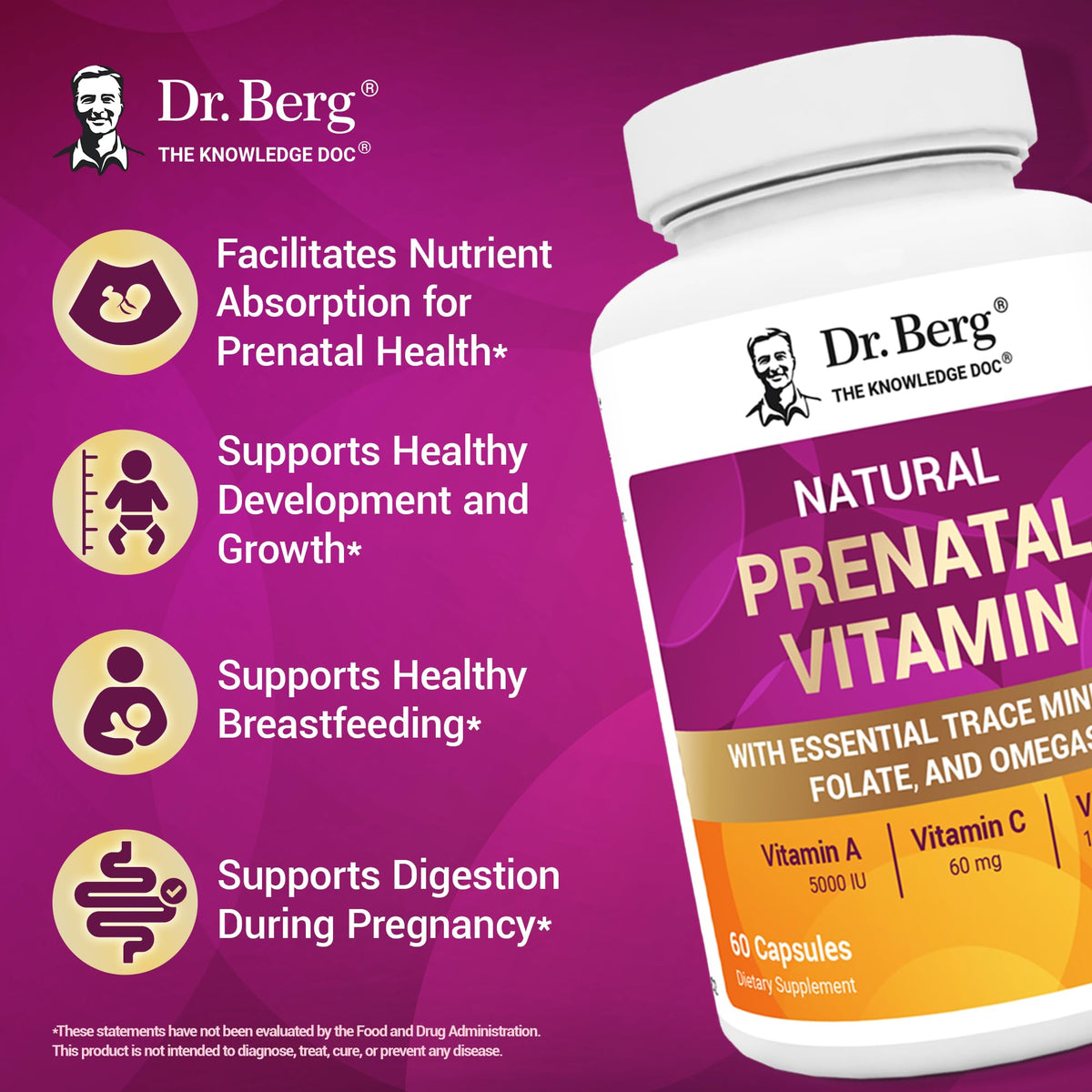 Dr. Berg Natural Prenatal Vitamins for Women - 60 Capsules - image 4