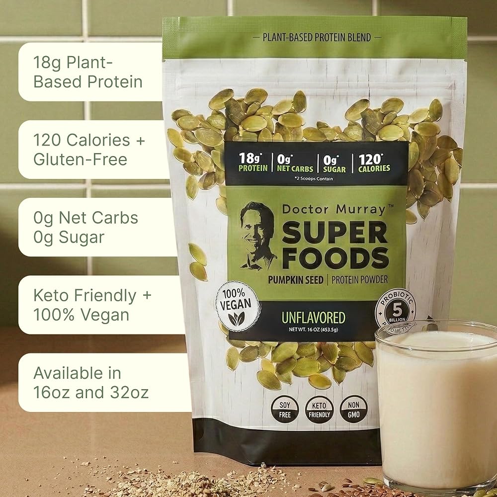 Dr. Murray's Super Foods 3 Seed Protein Powder - Pumpkin Flax