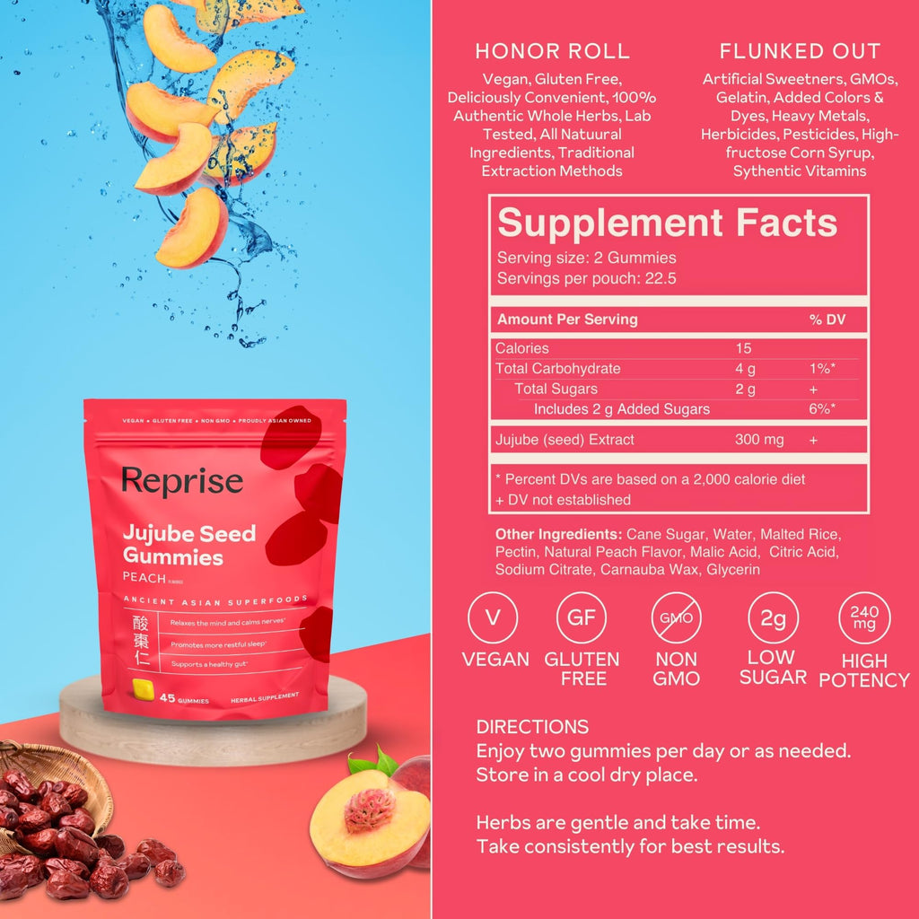 Reprise Jujube Seeds Daily Gummies for Sleep - 45 Gummies - image 5