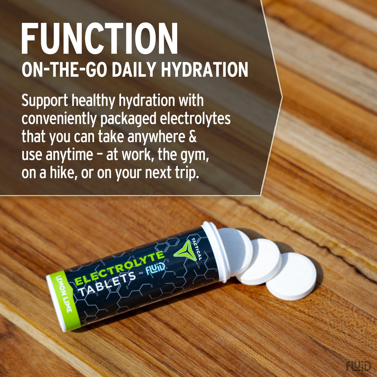 Fluid Tactical - 40 Count Effervescent Electrolyte Tablets
