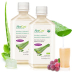 AloeCure Pure USDA Organic Aloe Vera Juice Supplement in Grape Flavor