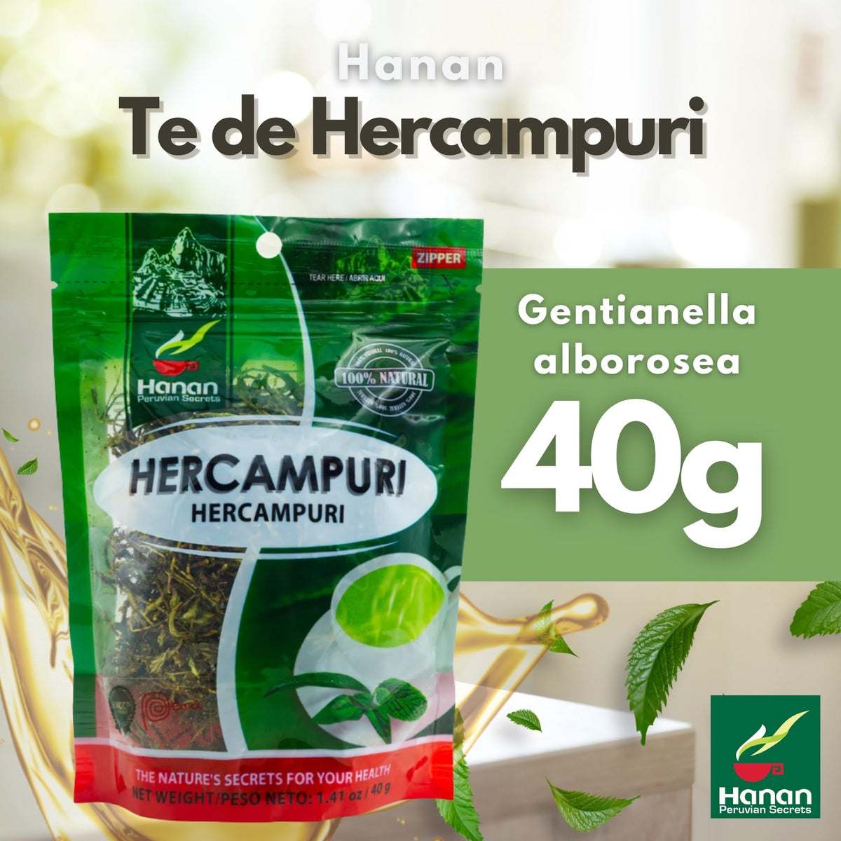 Hanan Peruvian Secrets Hercampuri Herbal Tea Loose Leaf - 40g - image 2