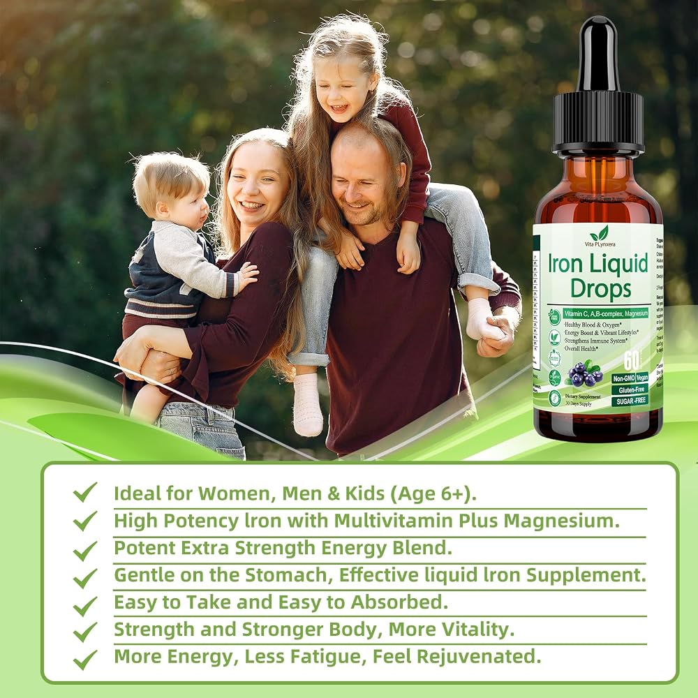 Vita PLynxera Liquid Iron Supplement with Vitamin C & B-Complex - 2 Fl Oz - image 5