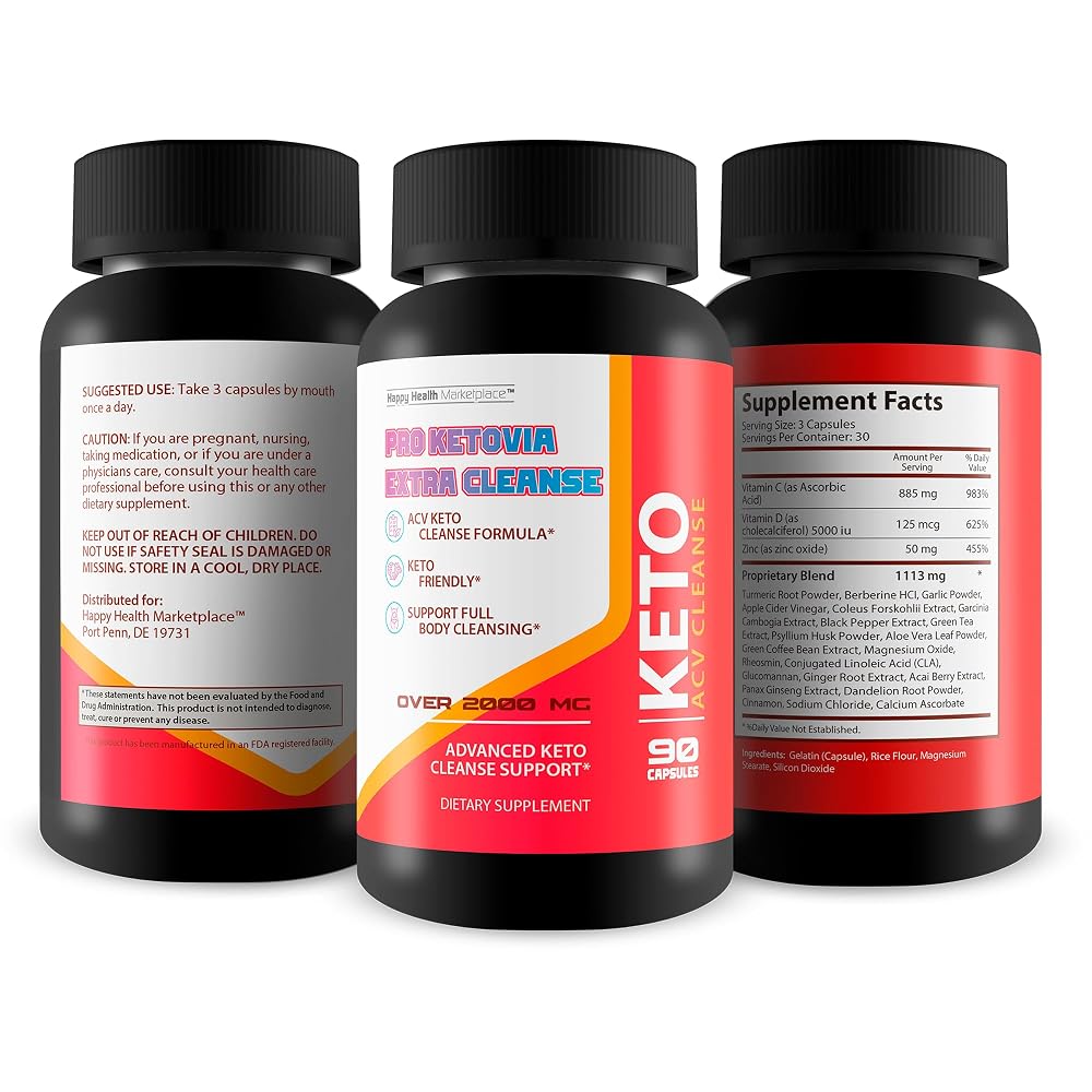 Happy Health Marketplace Pro Ketovia Extra Cleanse - 90 Capsules - image 4