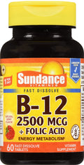 Liarminoo Sundance B-12 2500 mcg + Folic Acid Fast Dissolve - 120 Tablets