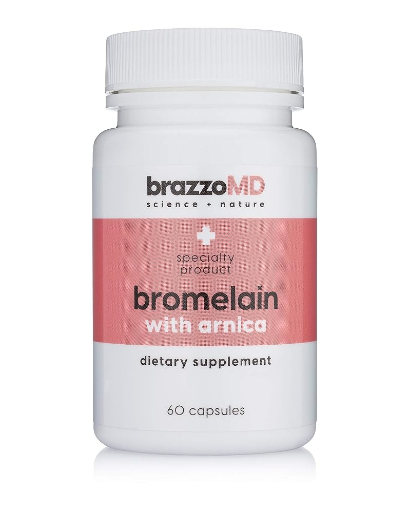 brazmedics brazzoMD Bromelain with Arnica Dietary Supplement - 60 Capsules